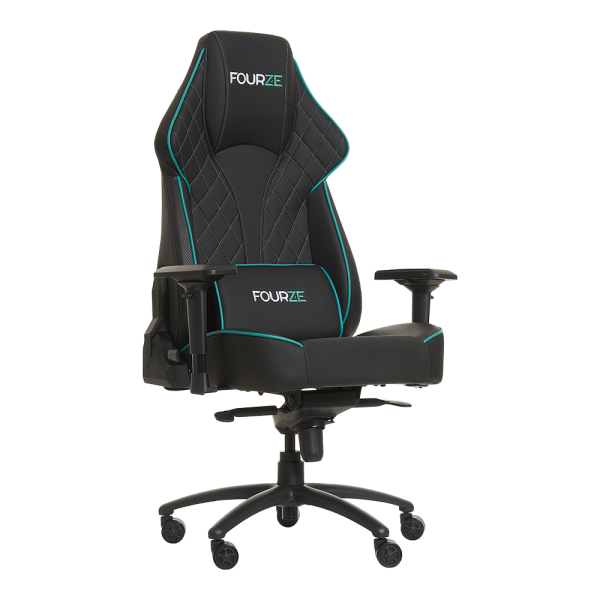 FOURZE Select Gaming Chair. Shown with included lumbar pillow.